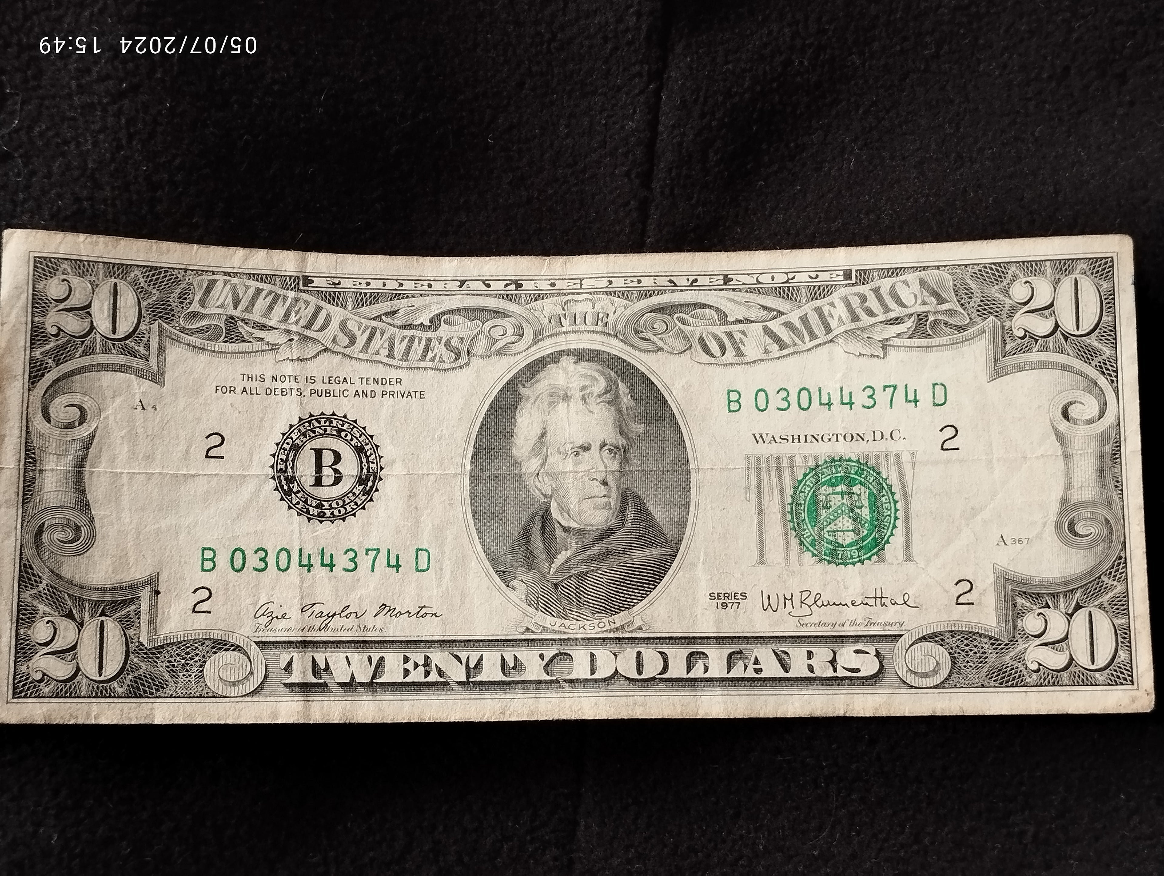 BILLETE DE DOLLAR AUTENTICO-c