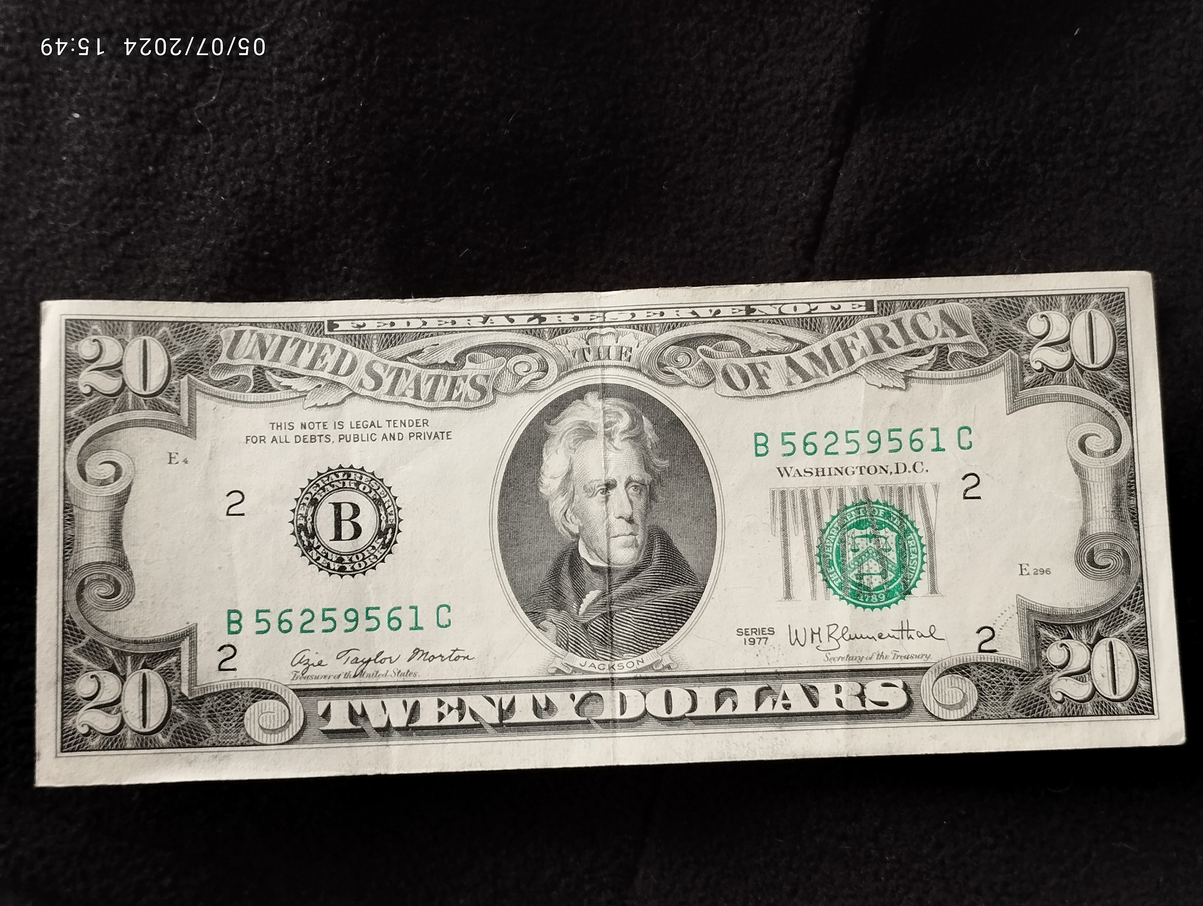 BILLETE DE DOLLAR AUTENTICO-d