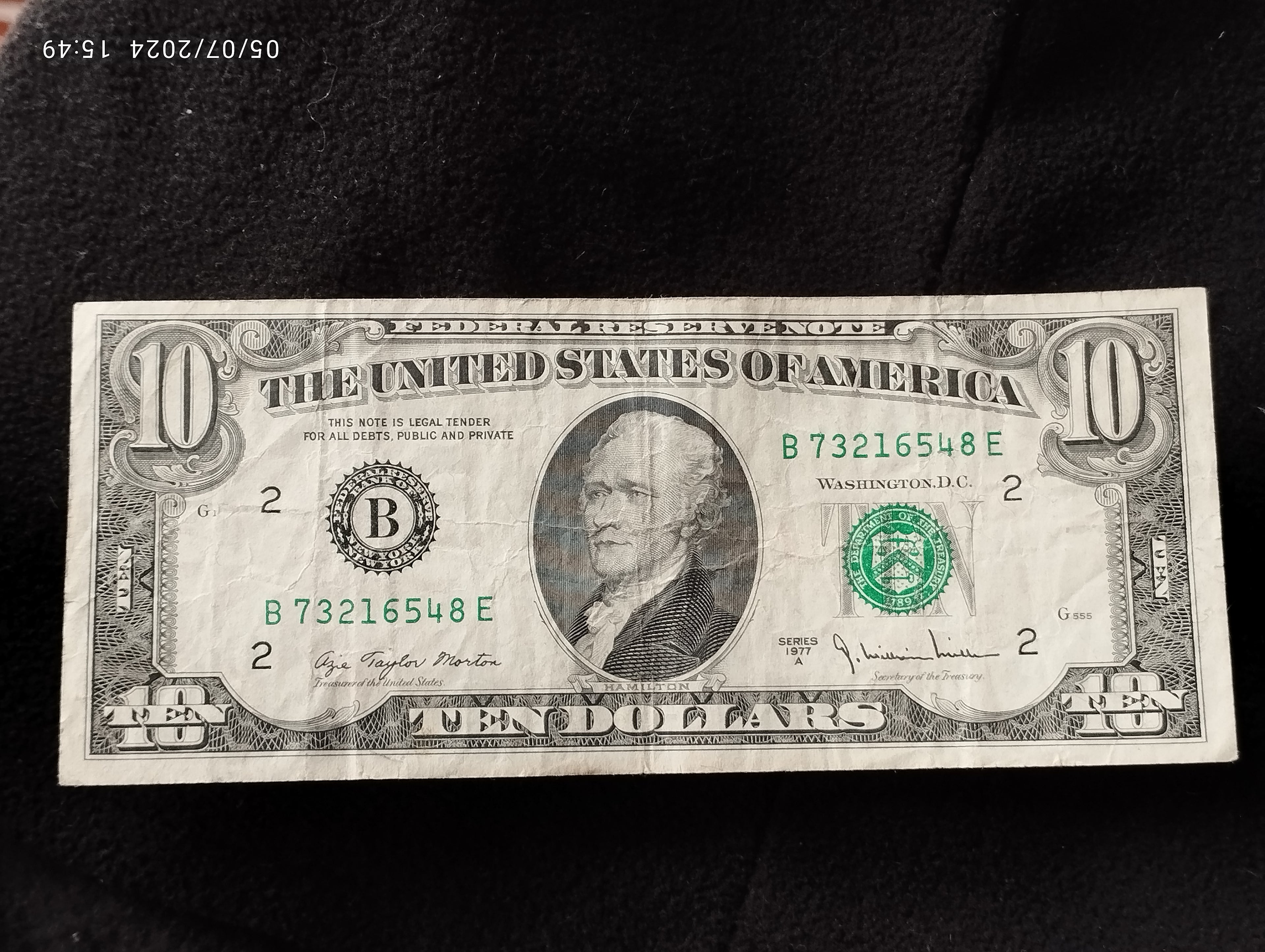 BILLETE DE DOLLAR AUTENTICO-e