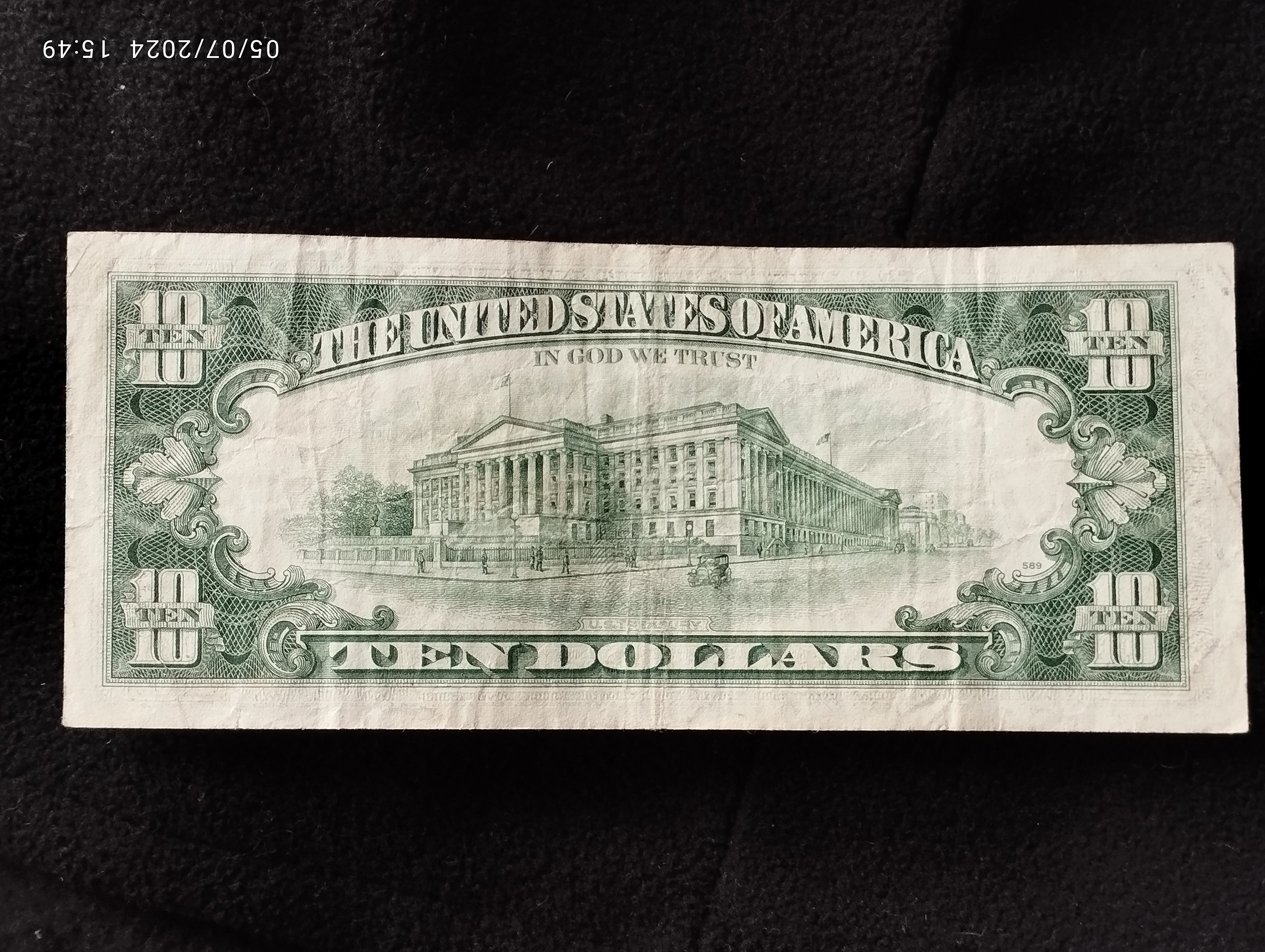 BILLETE DE DOLLAR AUTENTICO-e
