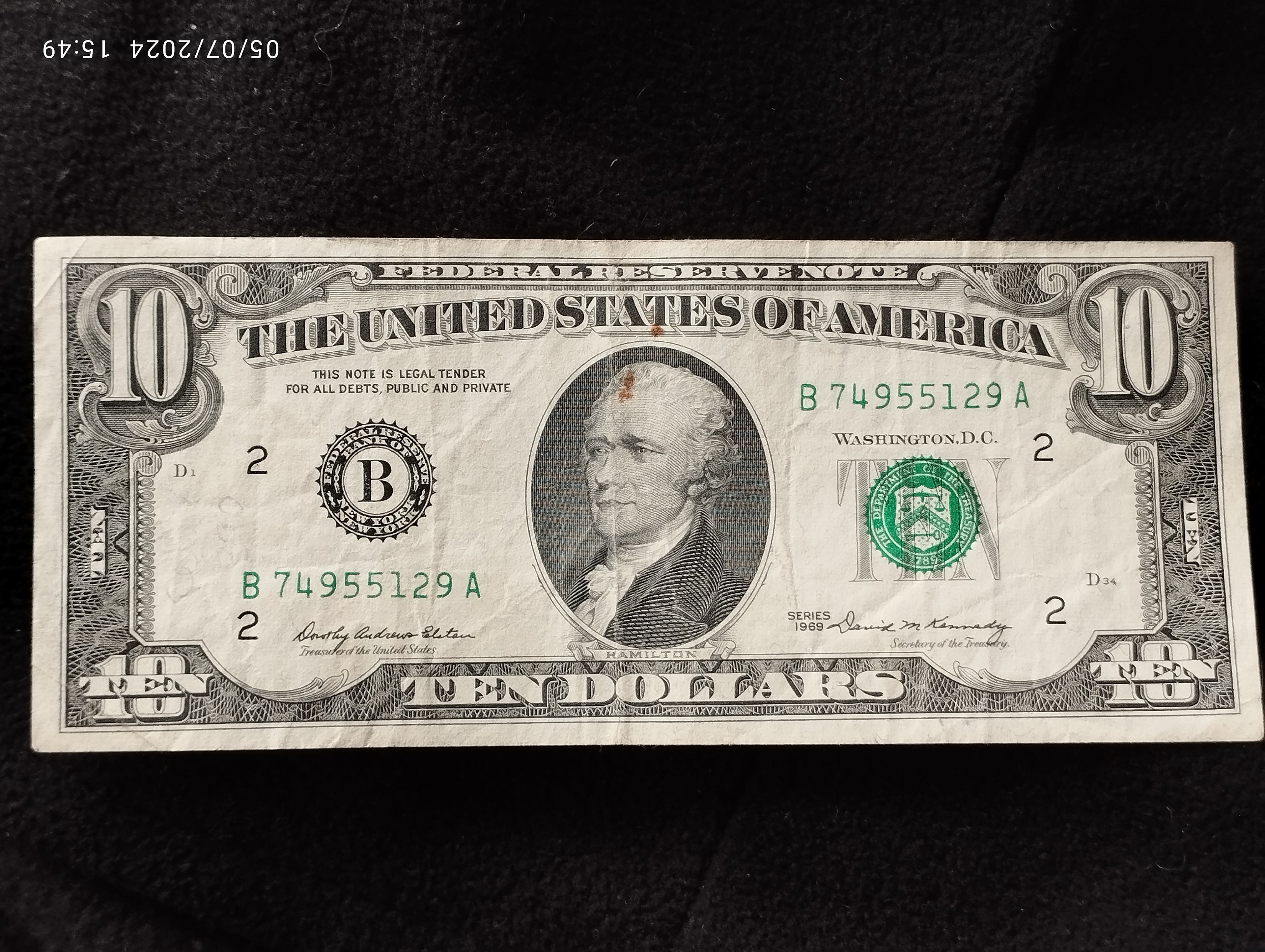 BILLETE DE DOLLAR AUTENTICO -f