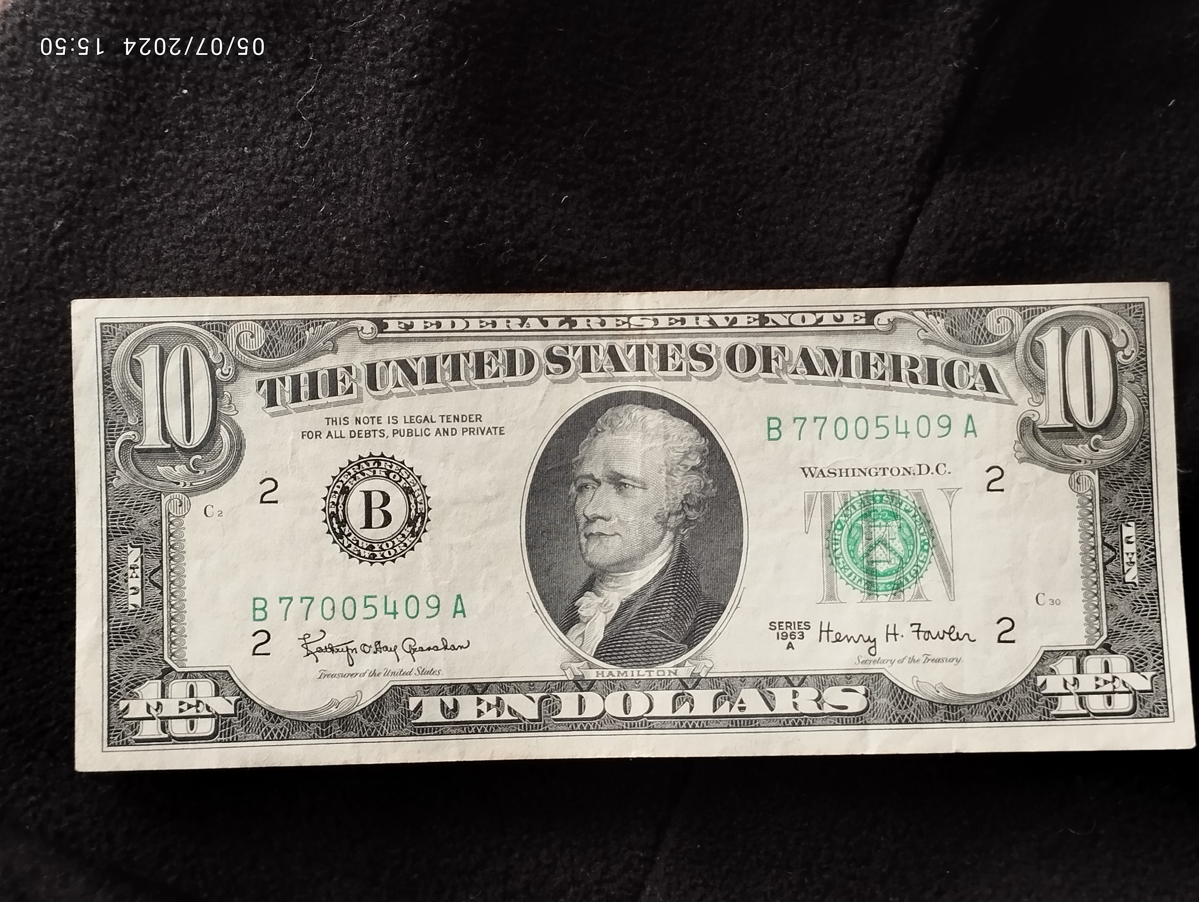 BILLETE DE DOLLAR AUTENTICO -i
