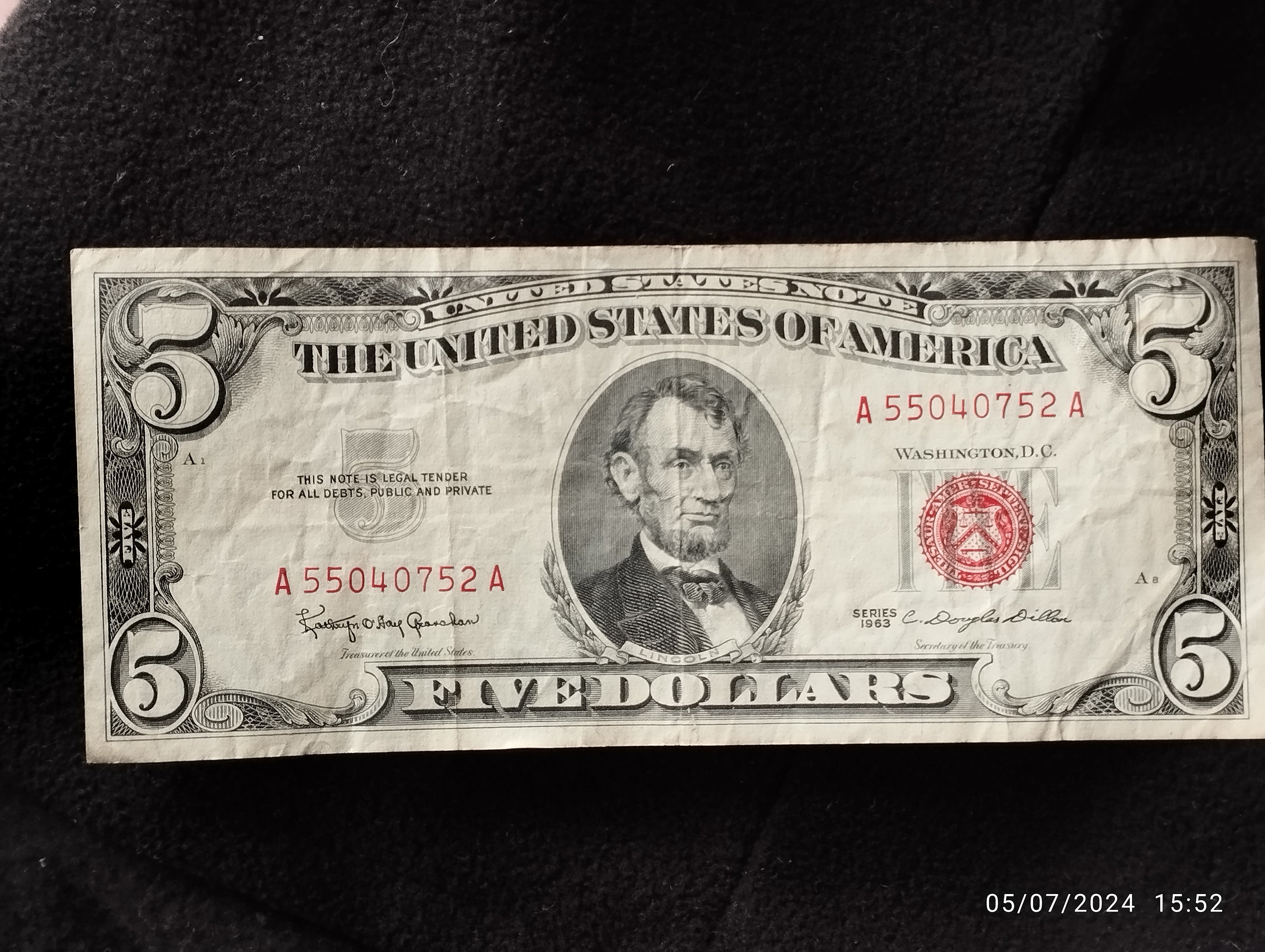 BILLETE DE DOLLAR AUTENTICO -n