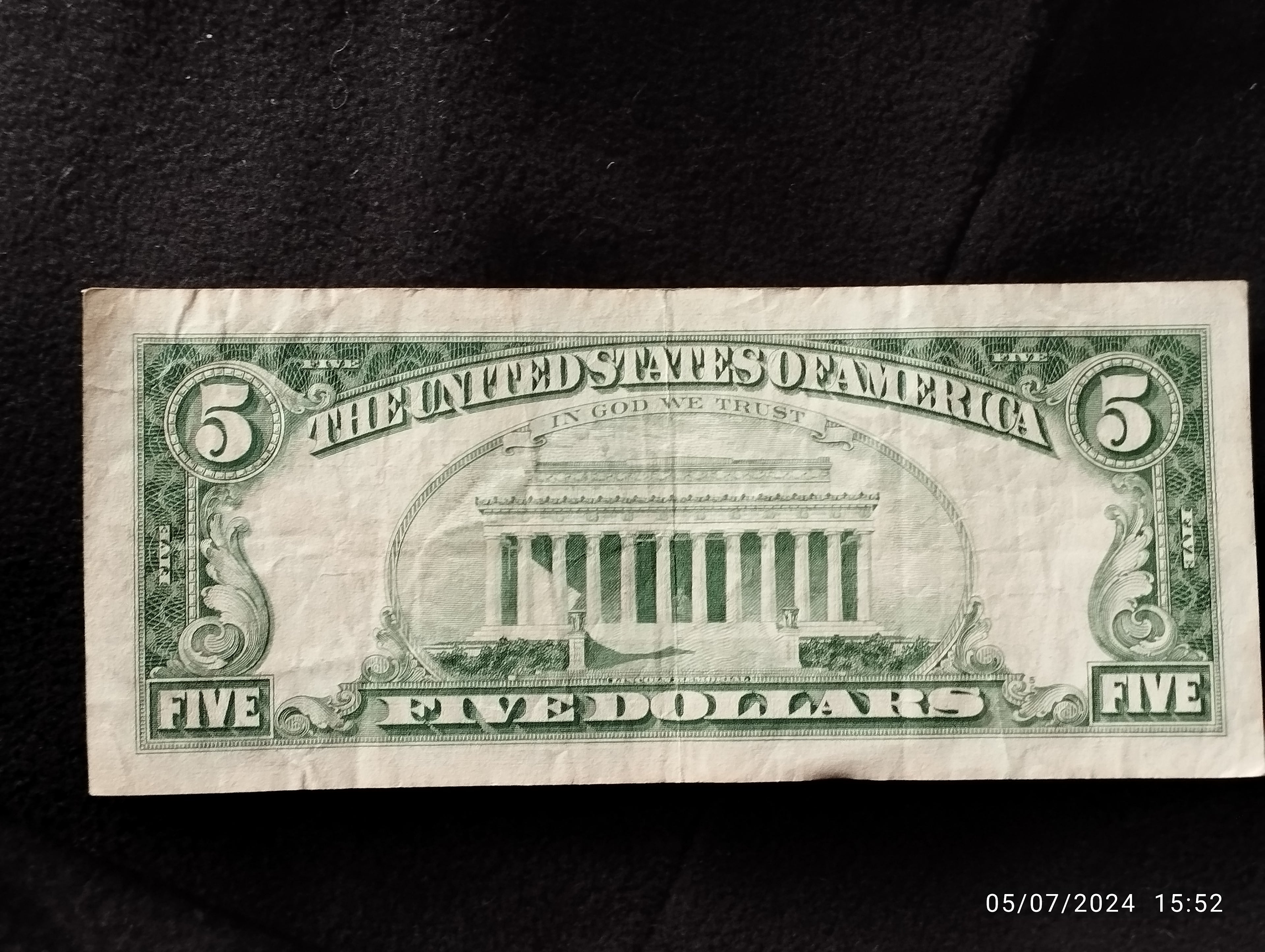 BILLETE DE DOLLAR AUTENTICO - o