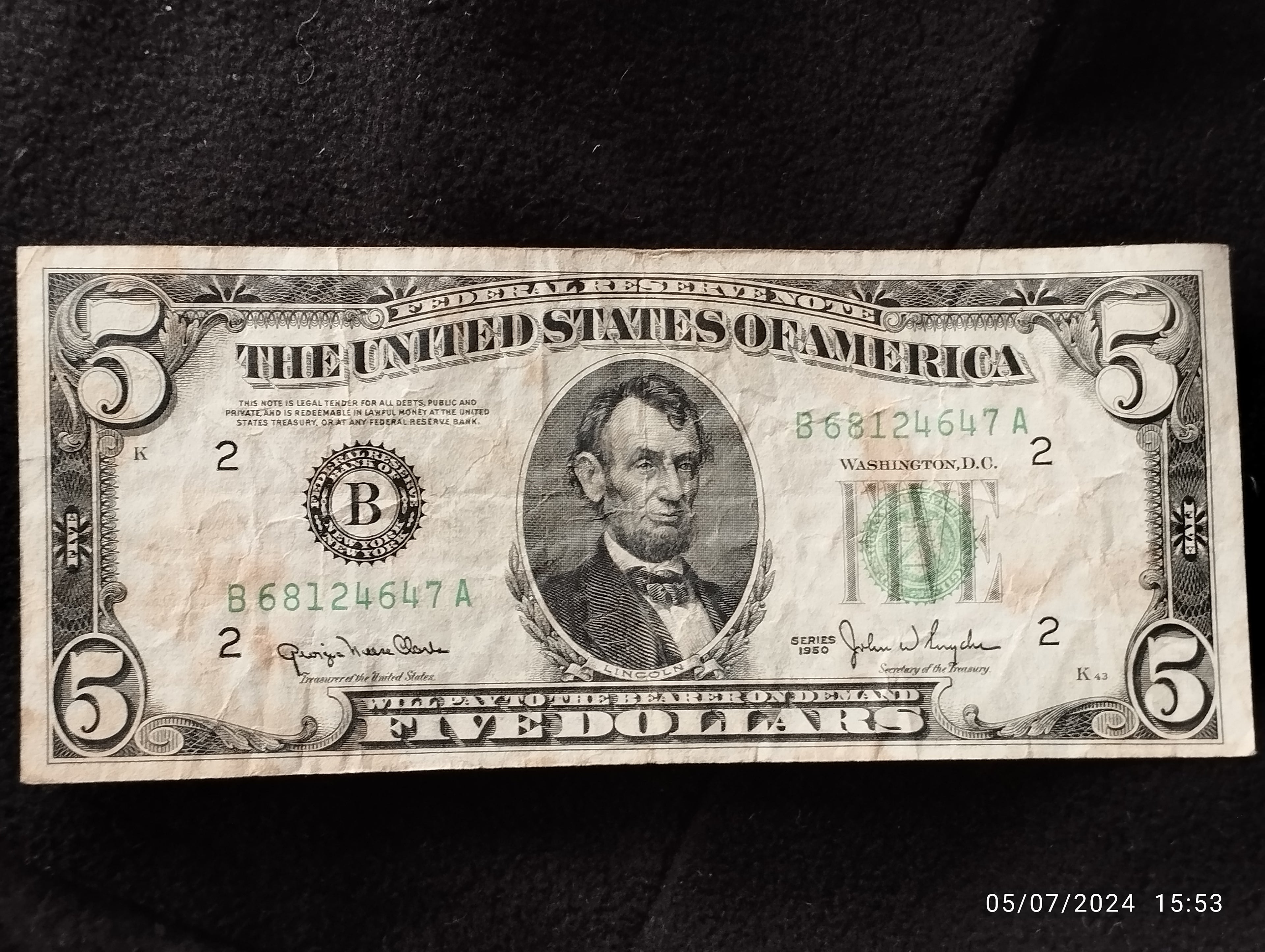BILLETE DE DOLLAR AUTENTICO -p